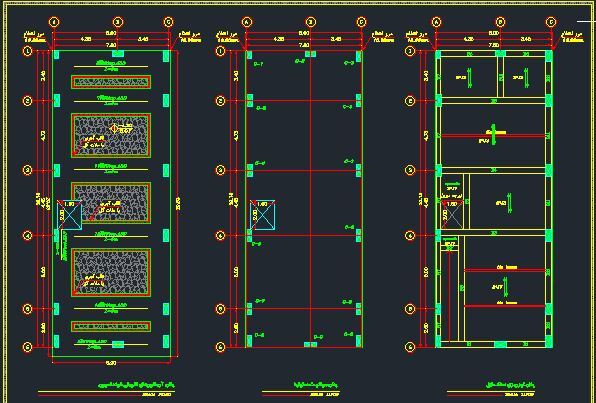فایل اتوکد سازه 8 طبقه بتنی