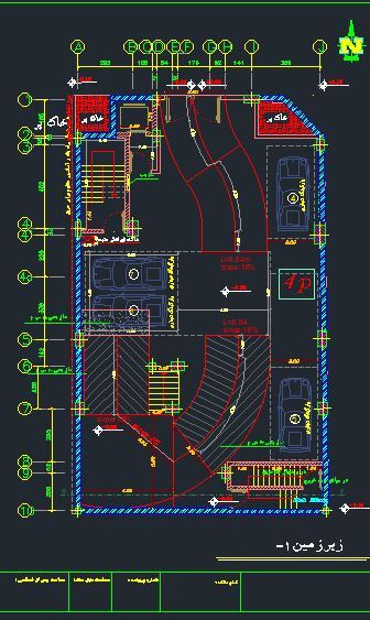 دانلود فایل نقشه معماری مسکونی - تجاری (8 طبقه - 16 شیت)